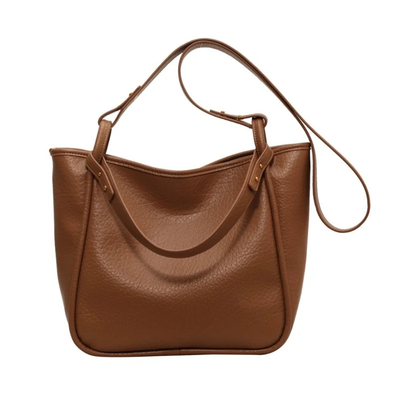 Fashion Underarm Tote Large Shoulder Bag Handbag Solid Color Crossbody Tote