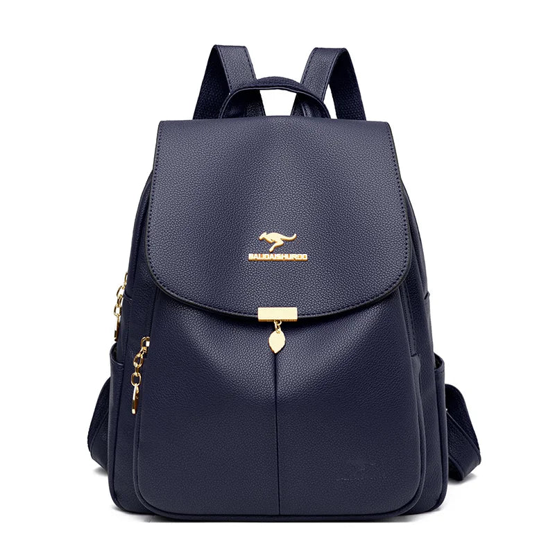 Fashion Women Backpack Designer Pu Leather Travel Back Pack Casual Shoulder Bag High Quality School Bags For Teenagers Girls Sac