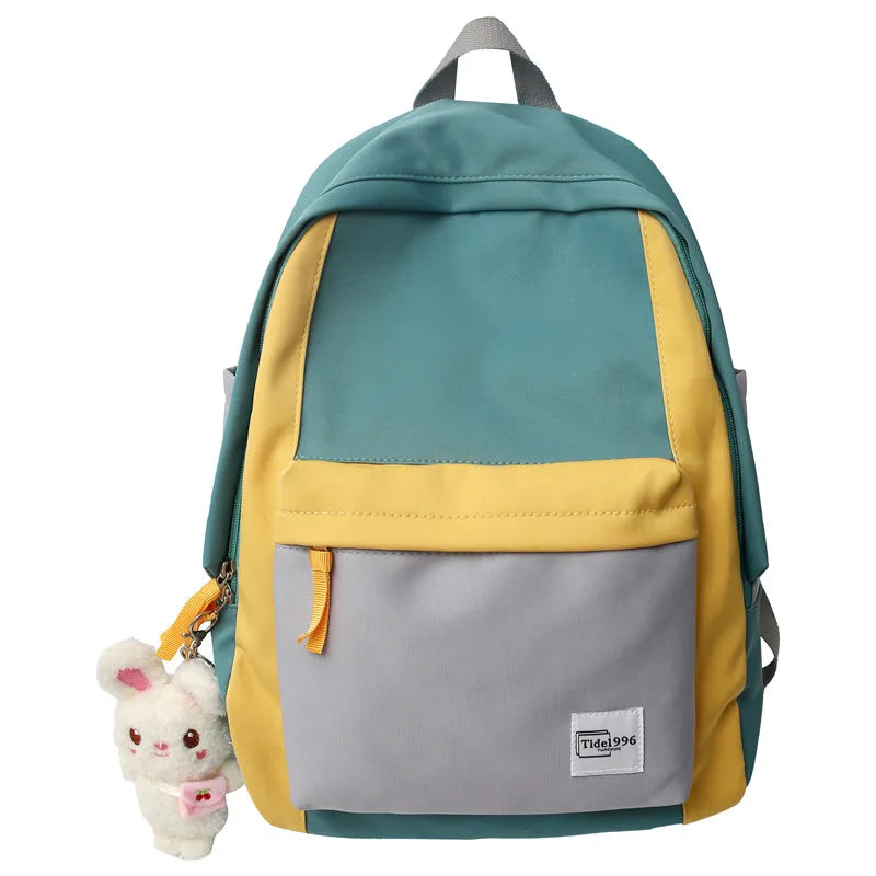 Fashion Women Kawaii Harajuku Backpack Girl Travel Nylon School Bag New Female Cute Laptop College Lady Trendy Leisure BookBag