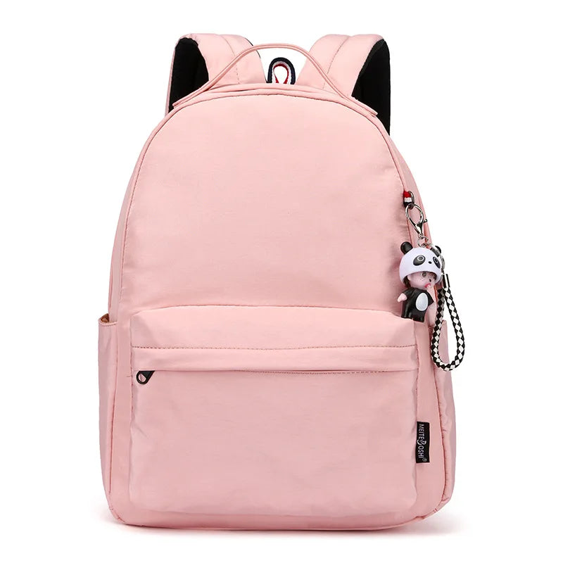 Fashion Women Star Print Backpacks Fashion Large Capacity Backpack Nylon Waterproof Travel Bags Schoolbag Solid Color School Bag