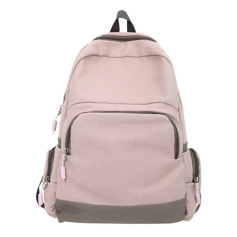 Female Canvas Vintage Laptop Student Bag Lady Kawaii College Backpack Trendy Women School Bag Girl Cute Travel Backpack Fashion