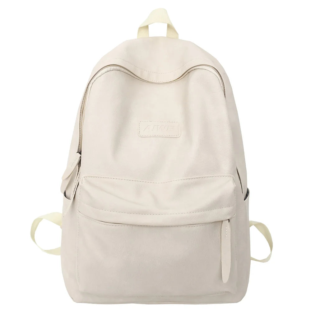 Female Male Leather Luxury Backpack New Girl Boy PU Cute Student Bag Trendy Women Backpack Ladies Men Kawaii Travel College Bags