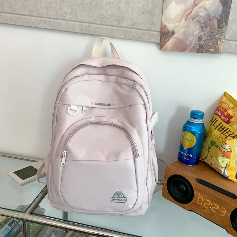 Female Travel Waterproof Book Bags Fashion Ladies Cute Laptop Trendy Women College Student Backpack Girl Kawaii Nylon School Bag