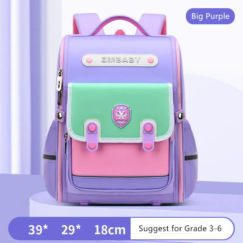 Fengdong elementary school backpack for girls high quality orthopedic school bag kids satchel girls waterproof school backpack
