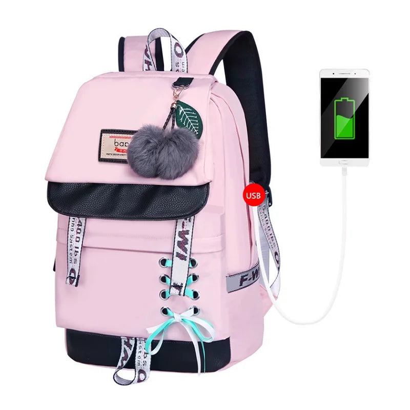 Fengdong korean style high school backpack for teenage girl fashion black white student girls backpack schoolbag cute book bag