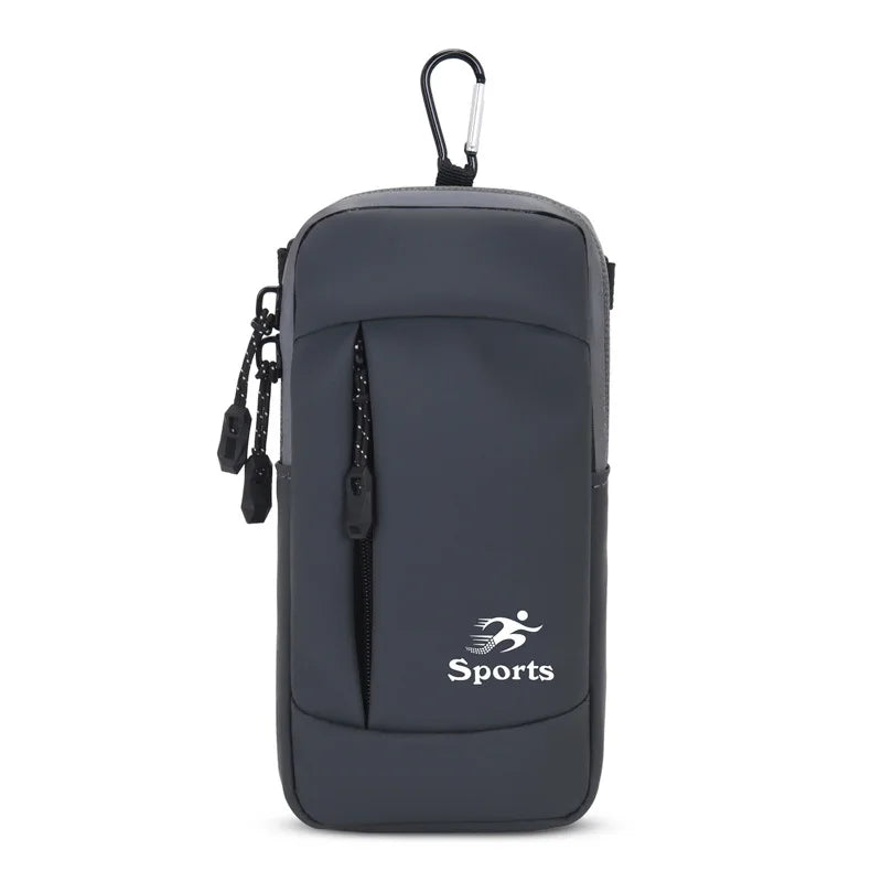 Fengdong men mini cross body bag outdoor sport luminous running arm bag waterproof one shoulder bag small multifunctional bag