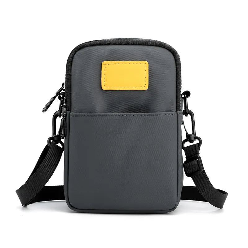 Fengdong men mini cross body bag small shoulder bag Men Messenger Bag Boy waterproof mobile phone bag male travel sport bag