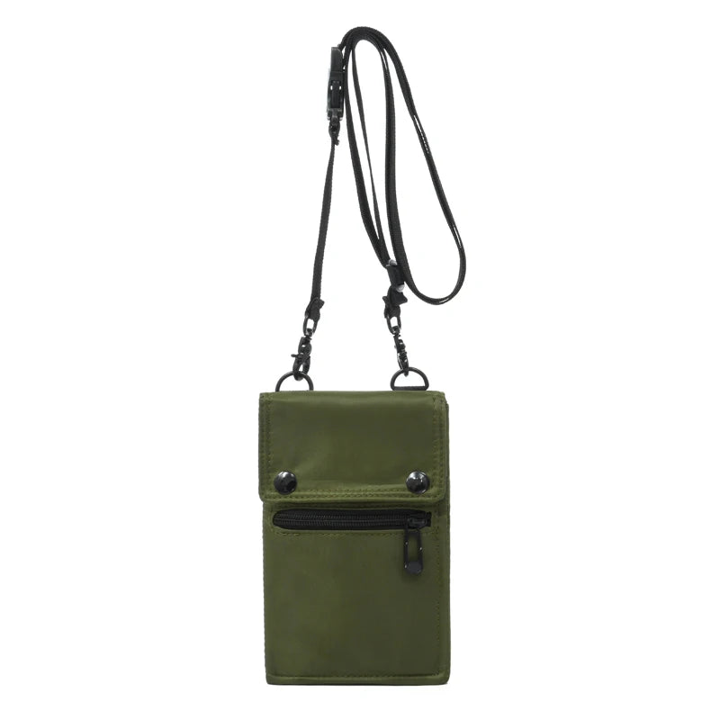 Fengdong men mini crossbody bag phone pouch small one shoulder mobile phone bag male ID credit card case boy gift money pocket