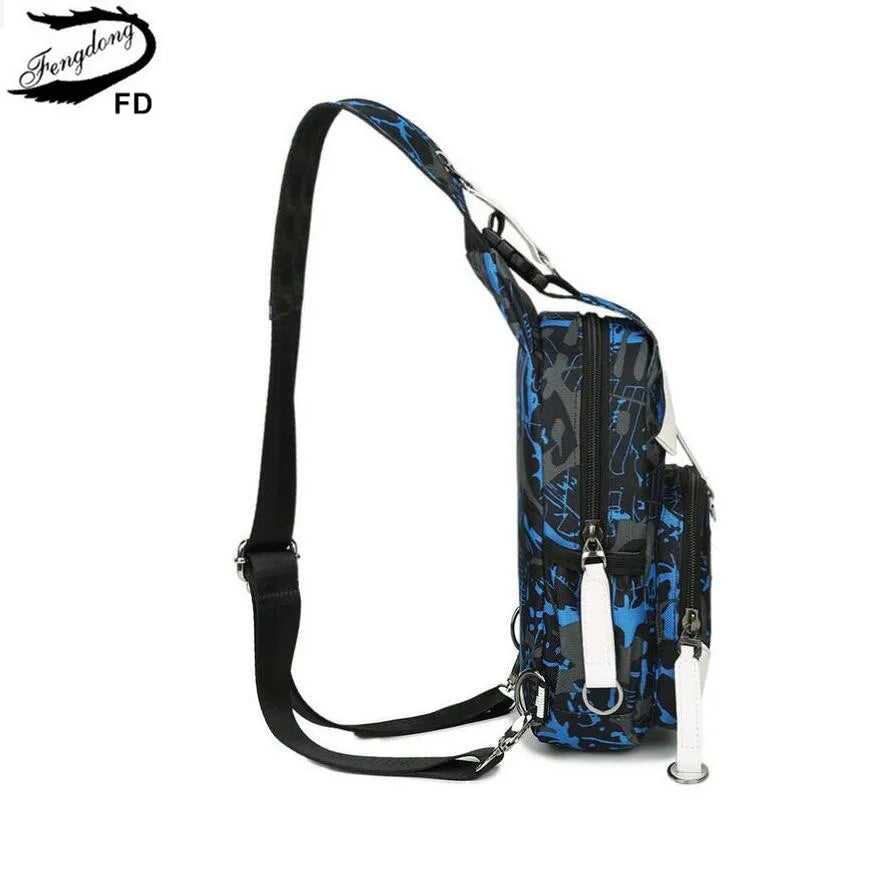 Fengdong men small sport backpack mini bags for boys water bagpack multifunctional mini travel backpack boy chest bag rucksack