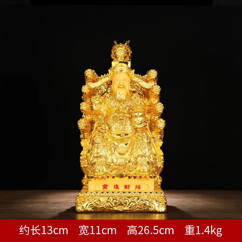 Fengshui God of Wealth Buddha Statue God of Wealth Fortune-telling Decorations Household Offerings Opening Gifts