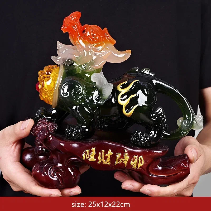 Fengshui Resin Embellishments Animal Model Lucky Ornaments Living Room Wine Cabinet Decorations Miniatures Gift
