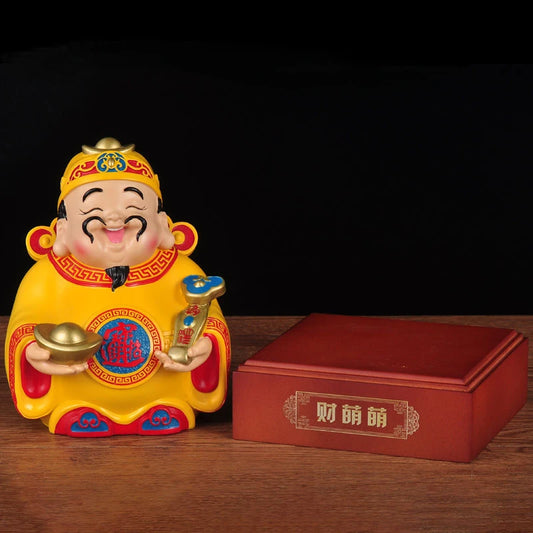 Fengshui Wealth Attraction Decoration God of Wealth Statue Home Living Room TV Cabinet Wine Cabinet Decoration Relocation Gift
