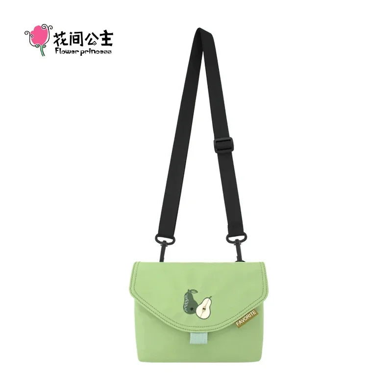 Flower Princess Fruit Women's 2024 Trend Small Nylon Designer Fashion Crossbody Messenger Phone Female Bags for Women