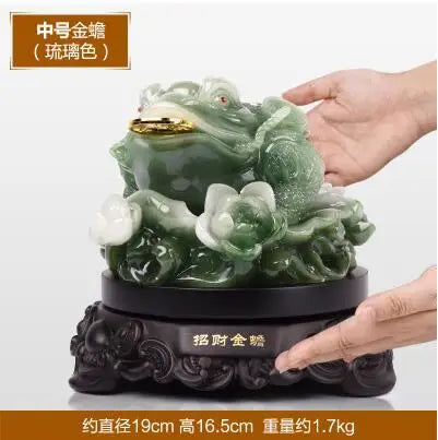 Free Shipping Fengshui golden toad furnishing articles Lucky three feet toads Statue home decor gifts household decoration