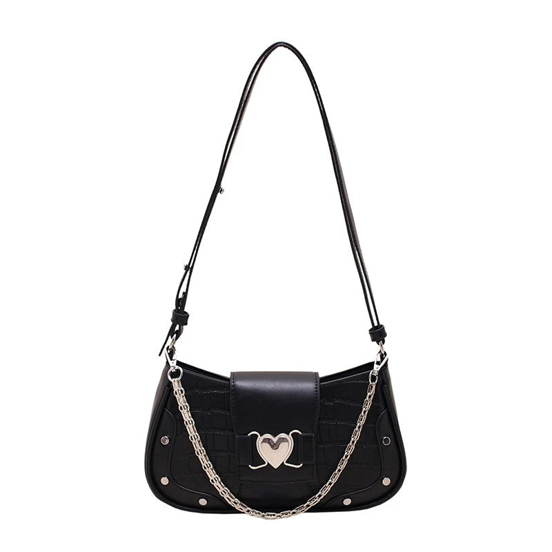 French Style Niche Chain Underarm Bag 2024 New Small Square Bag Fashion Casual Commuter All-match Handbags Female Purses Clutch