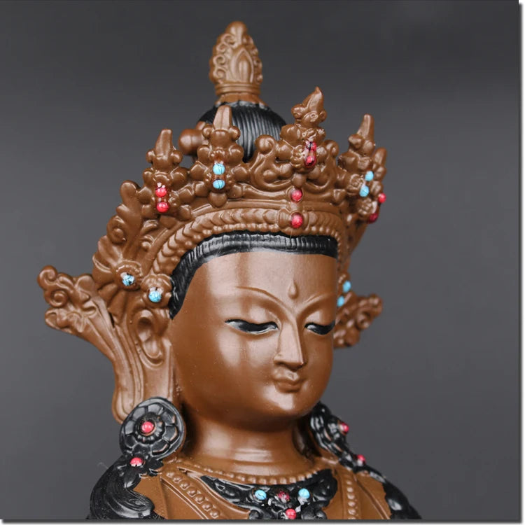 GOOD 24 cm # High grade Buddha figure HOME hall TOP efficacious Protection Buddhism Amitayus bronze buddha figure statue