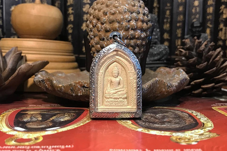 GOOD # Asia Thailand temple Buddha card Pendant Amulet bring fortune GOOD LUCK healthy safety Effective protection