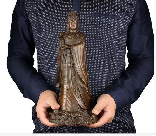 GOOD MAZU statue # TAIWAN family HOME efficacious Protection -Sea God Mazu Guanyin bronze statue-bless Safety Health-S SIZE