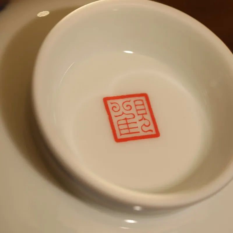 GUANFU (GUANFU) Guanfu Museum Blue and White Six Arts Pair Bowl Cultural Relics Cultural Creation Derivative Rice Bowl Guanfu Si