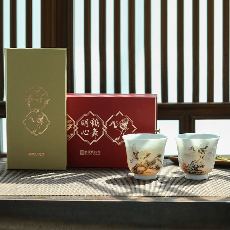 GUANFU Guanfu Museum Recommend Misfortune Dance Mingxin-Misfortune to Cup Jingde Pinming Cup Master Cup Handmade Thin Tire Exqui