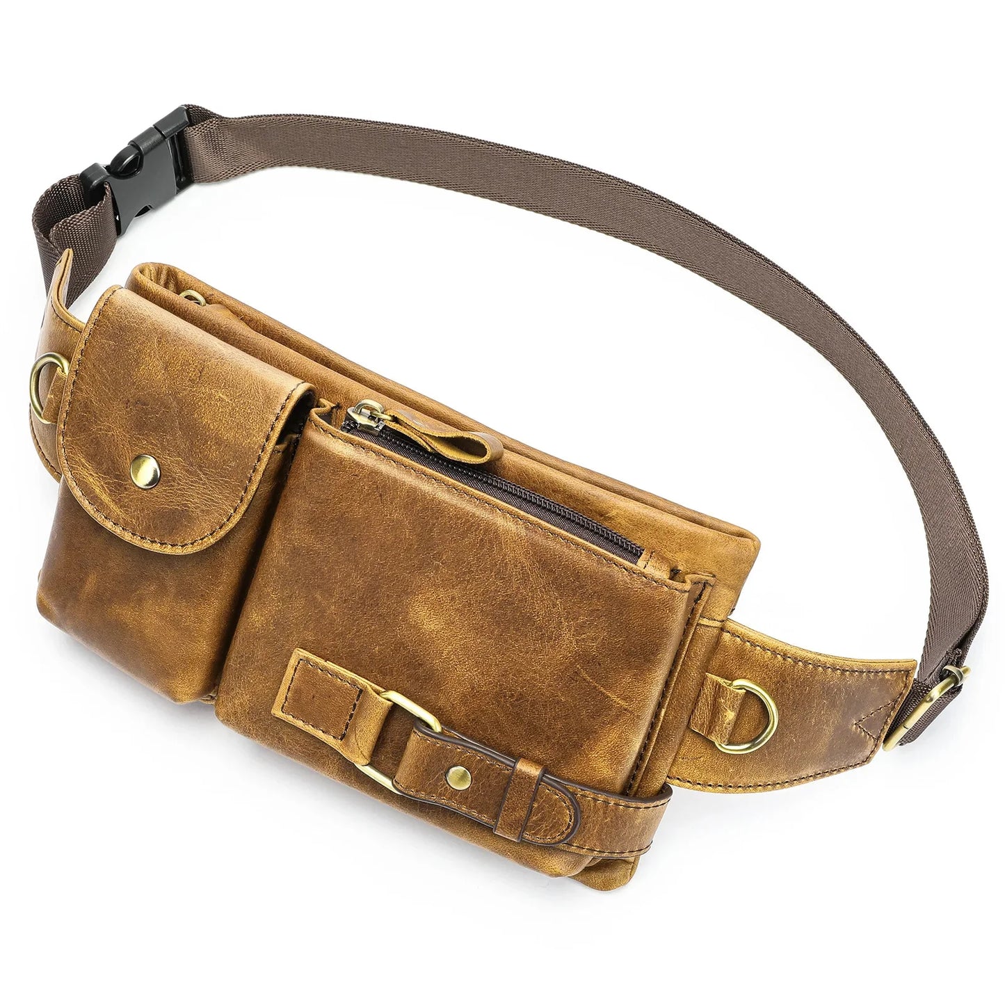 Genuine Leather Bag Men Casual Messenger Fashion Men's Chest Pack Business Bag's For Male Crossbody Bags