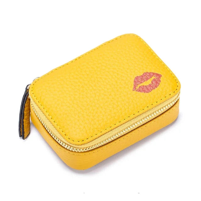 Genuine Leather Coin Purse Small Mini Cosmetic Lady Carries Lipstick Pack Multifunctional Storage Bag