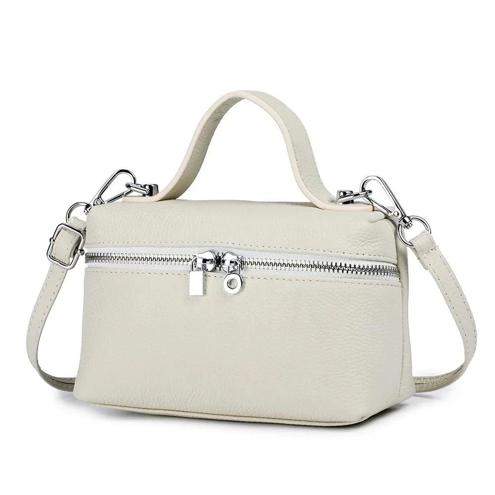 Genuine Top Handle for Women Leather Purses Tote Satchel Handbags Cowhide Shoulder Designer Crossbody Bags