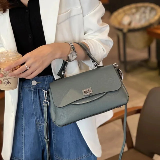 Genuine Women's Bags Fashion Ladies Casual Handbags Soft Cow Leather Versatile One Shoulder Messenger Bag High Quality