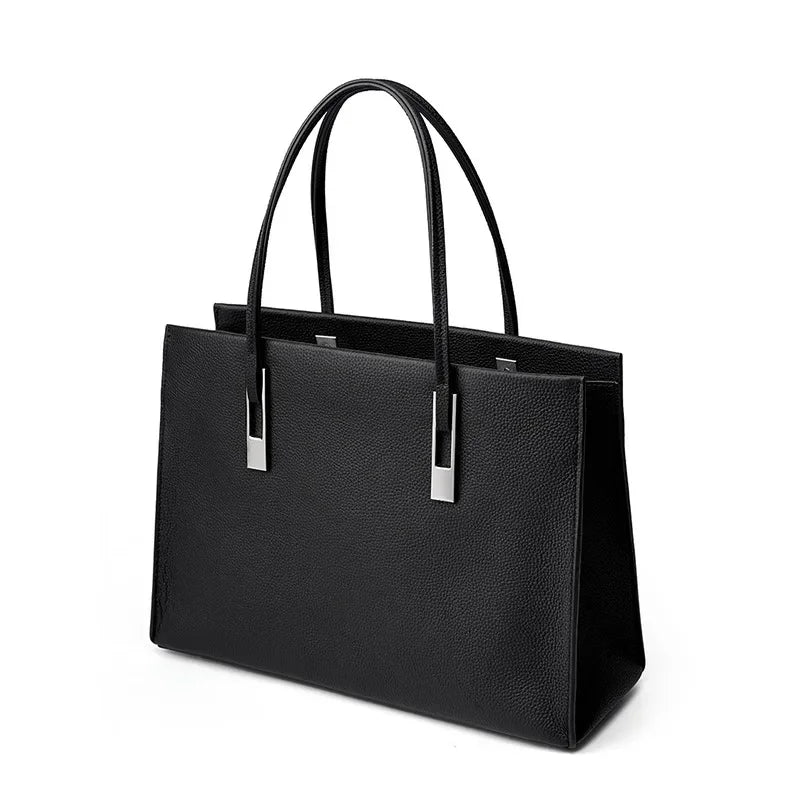 Genuine leather bag Trend new large capacity top layer cowhide women's handbag Shoulder crossbody Styling Business Bag