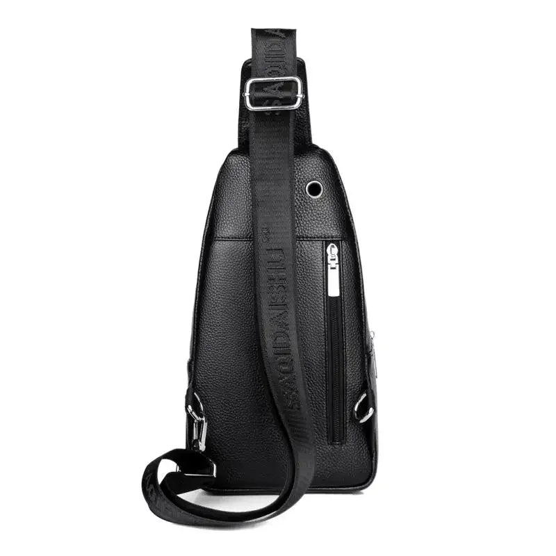 Genuine leather business MEN'S chest fashion cowhide crossbody high quality shoulder large capacity sling bag