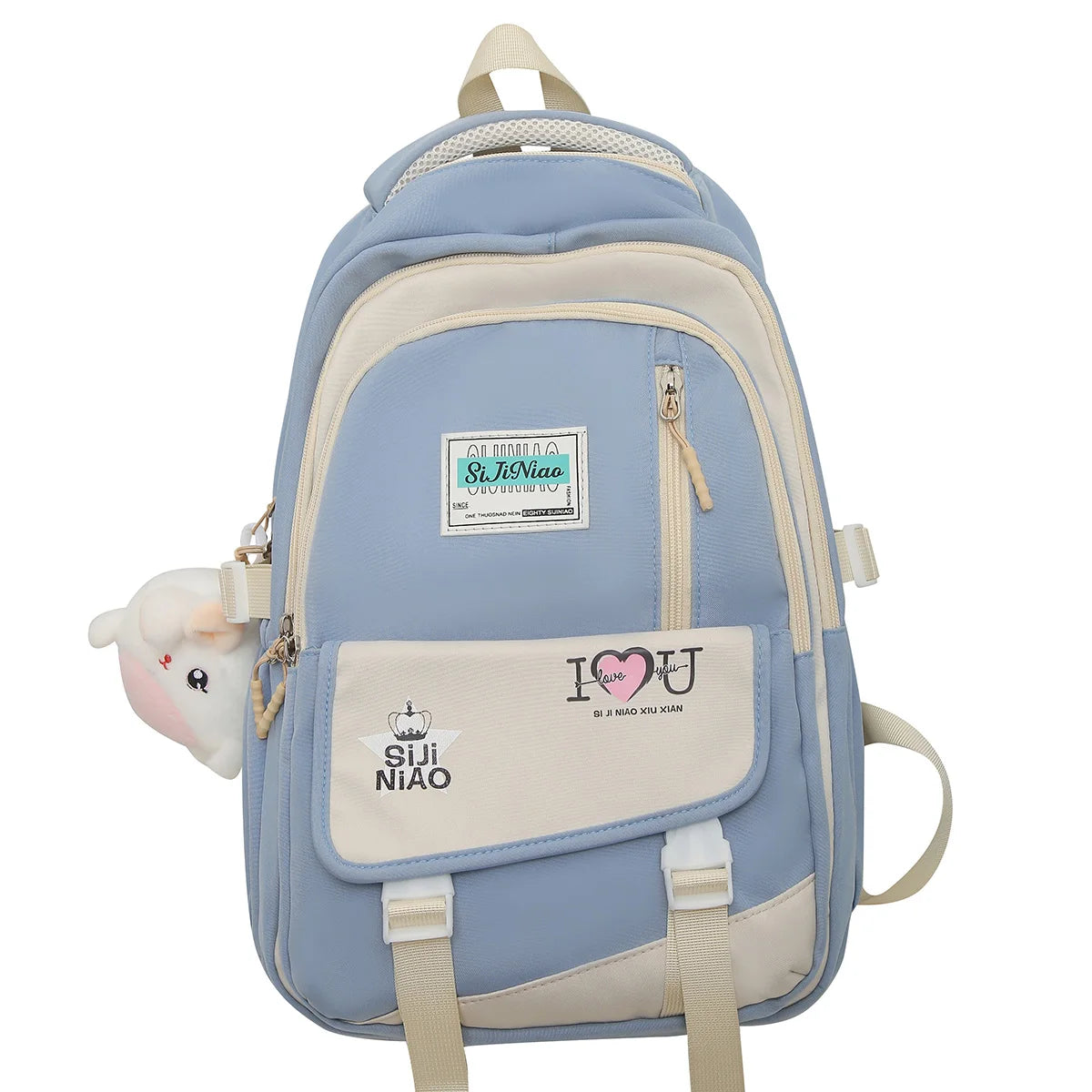 Girl Laptop High Capacity School Bag Women Green Kawaii Book Bag Fashion Female Nylon College Backpack Ladies Cute Travel Trendy