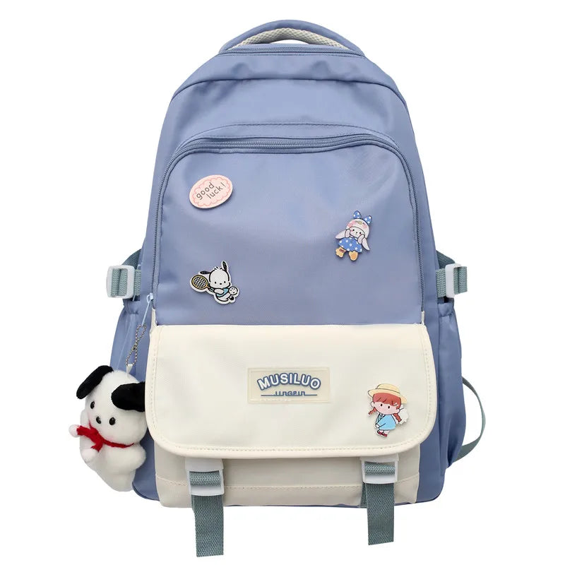 Girl Waterproof Cute Travel Badge Book Bag Laptop Female Student Trendy Ladies Kawaii College Backpack Women School Bags Fashion