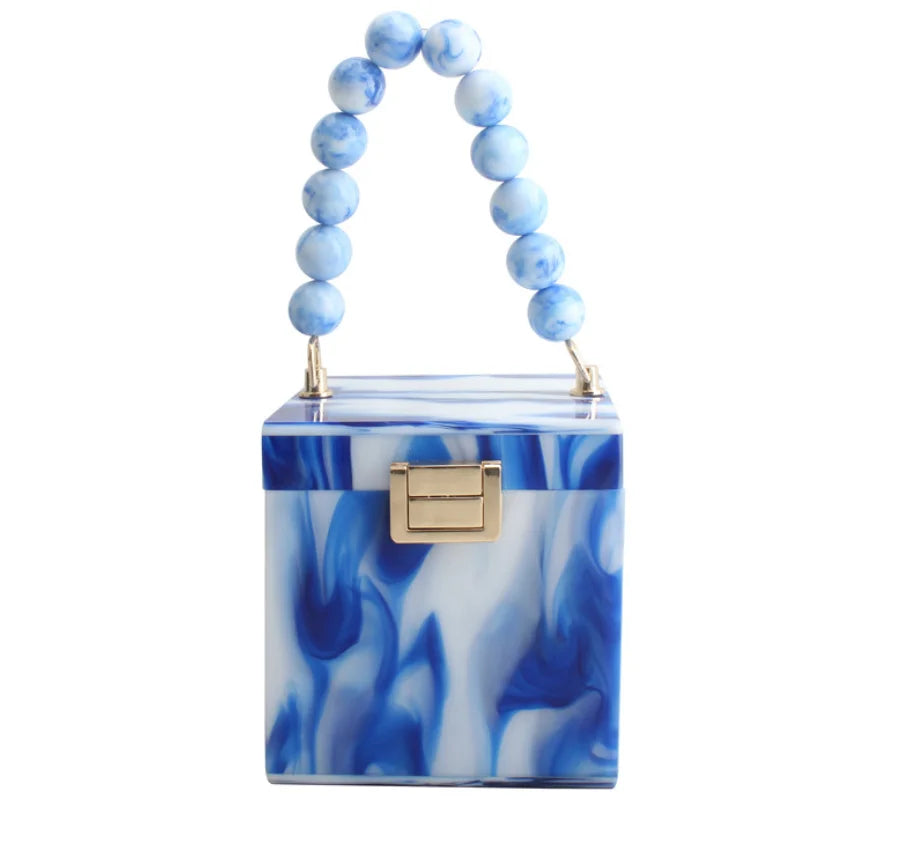Girl's Acrylic Box Clutch Women Totes Handbag Fashion Party Hard Case Shoulder Bags Cross body messenger Bags Lady Handbags gift