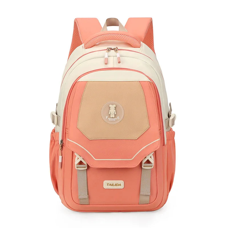 Girls Cute Schoolbag Elementary Middle School Backpack for Primary School Teens Carry On With Trolley Sleeve