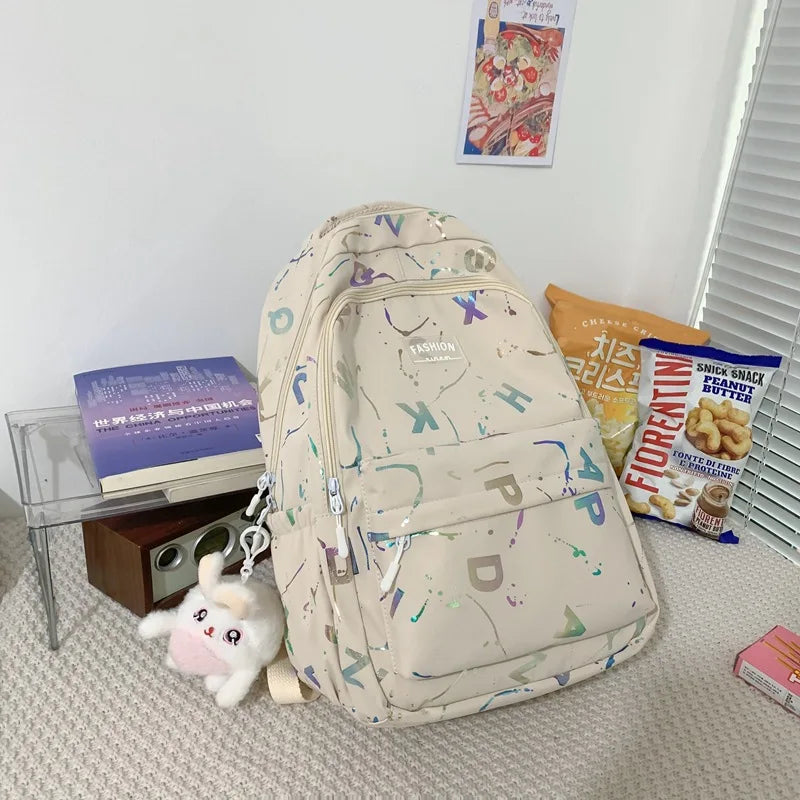 Girls School Backpack Large Capacity Casual Laptop Bag Waterproof Travel Rucksack Teen School Bag