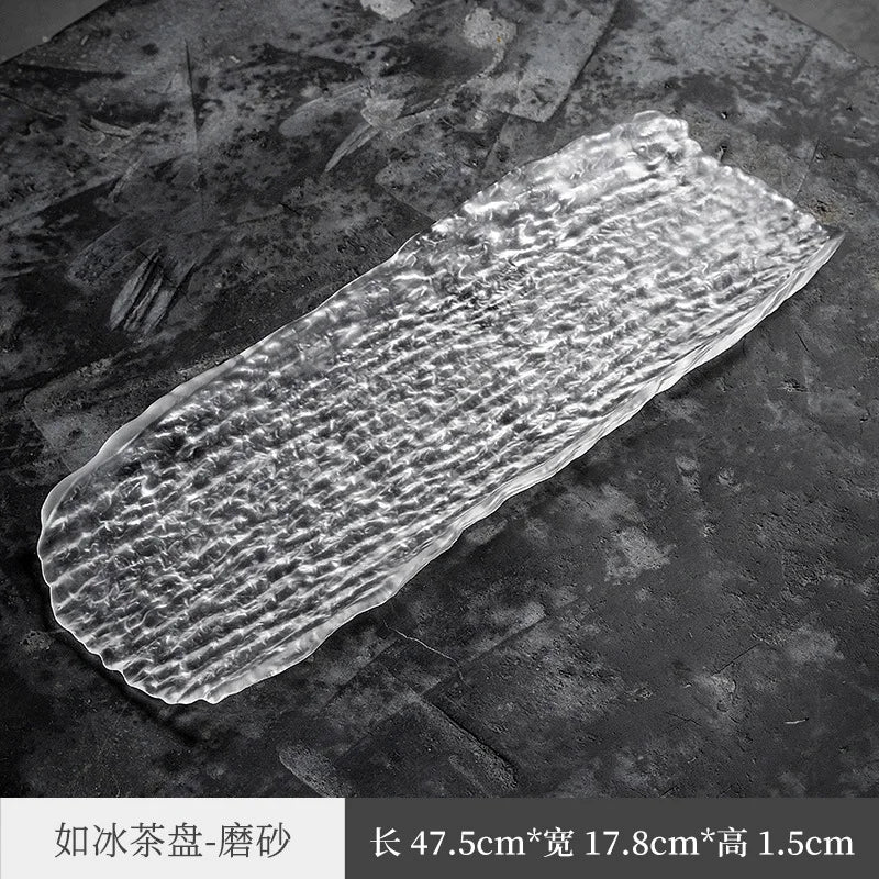 Glass Tea Tray Small Simple Home Small Tea Table Simple Kung Fu Tea Set Japanese Tea Ceremony Glass Tea Table Tray