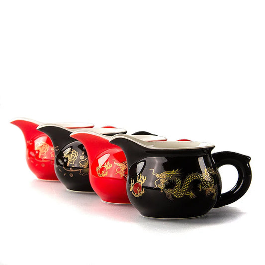 Golden dragon Gongdao Pot Kung Fu Tea Cup Set Mug Tea Set Teapot Chinese kettle Drankware Justice Cup Teapot Teaware