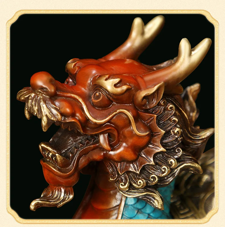 Good Omens Home Company Royal COPPER fortune Dragon turtle statue GOOD LUCK thriving business money Success FENG SHUI 50% OFF