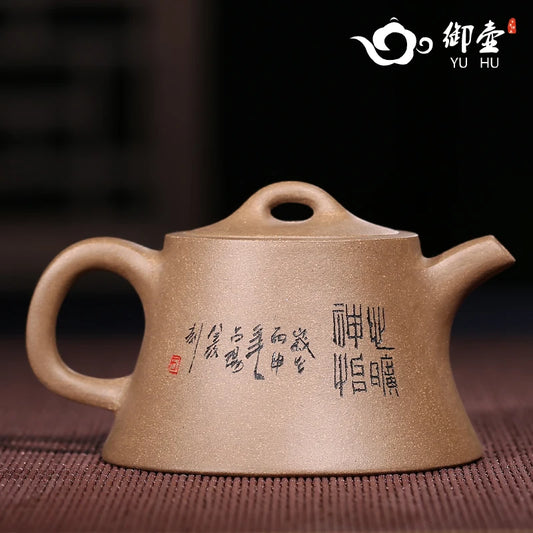 Gray Segment Mud Landscape Painting Zhong Ding Teapot Yixing Pure Handmade Purple Clay Tea Set Author Yi Zhang Free Shipping
