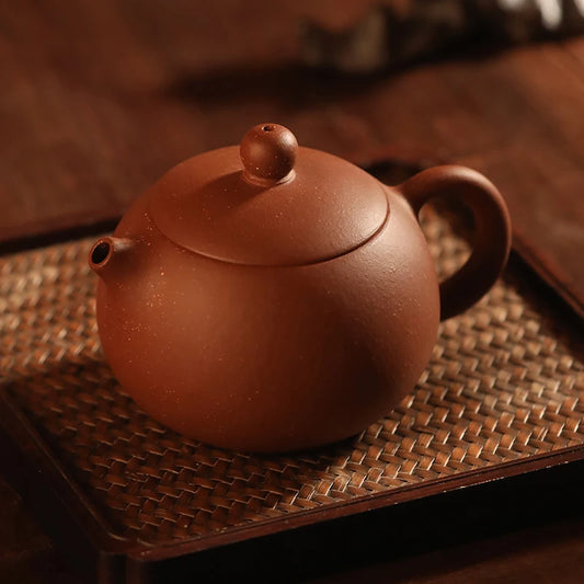 Guanfu Museum Jade Milk Xishi Purple Sand Pot Classic Descending Slope Mud Real Purple Sand Teapot Tieguanyin Pu'er Oolong Tea H
