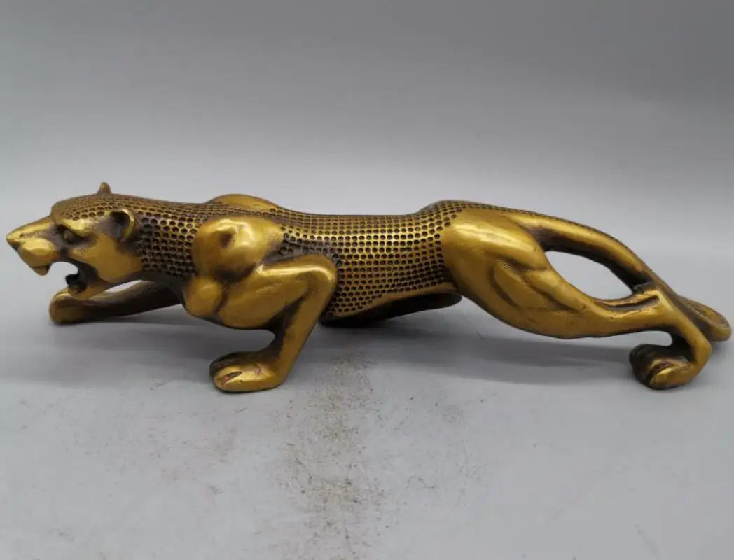 China brass leopard crafts statue
