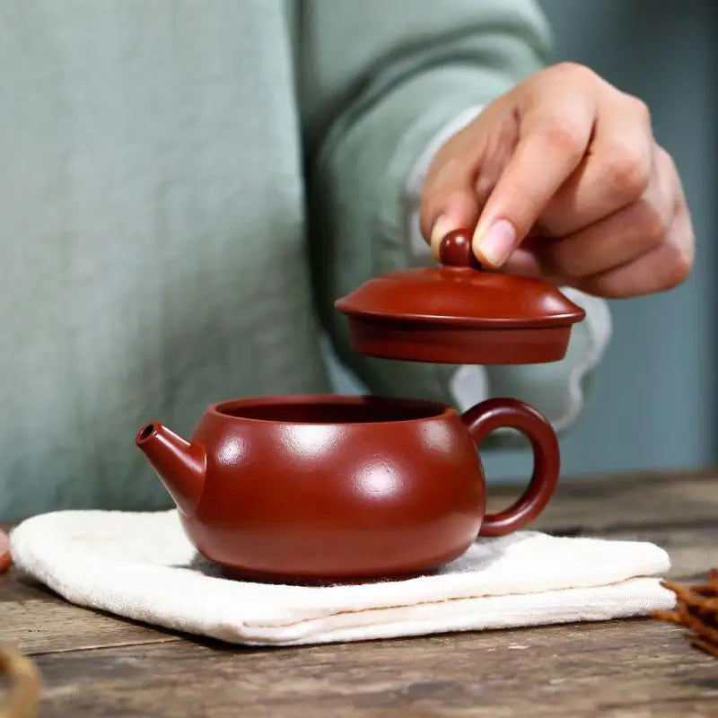 Dahongpao Yurun Purple Clay Pot, Zisha Teapot, Handmade Kung-Fu TeawarePurple Drinkware for Puer Green, Black Janpan Kettle