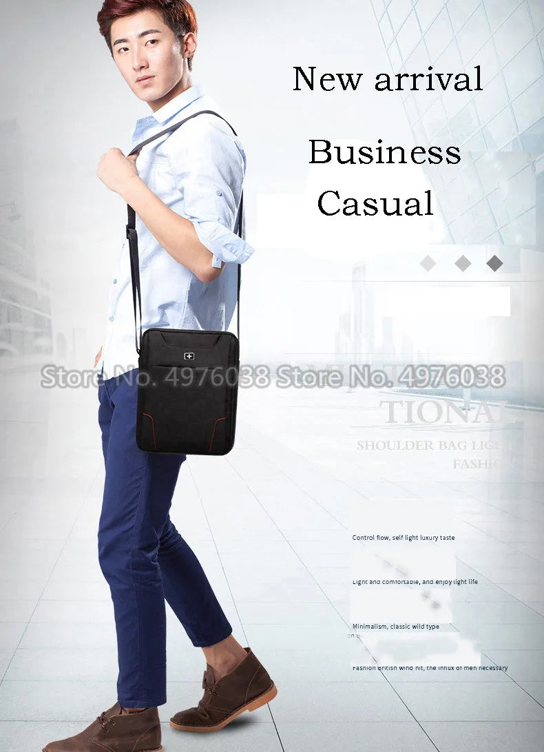 10.1 inch ipad bag swiss man bags Men's Single Shoulder Bag waterproof messenger bags for men 2019 bandolera hombre