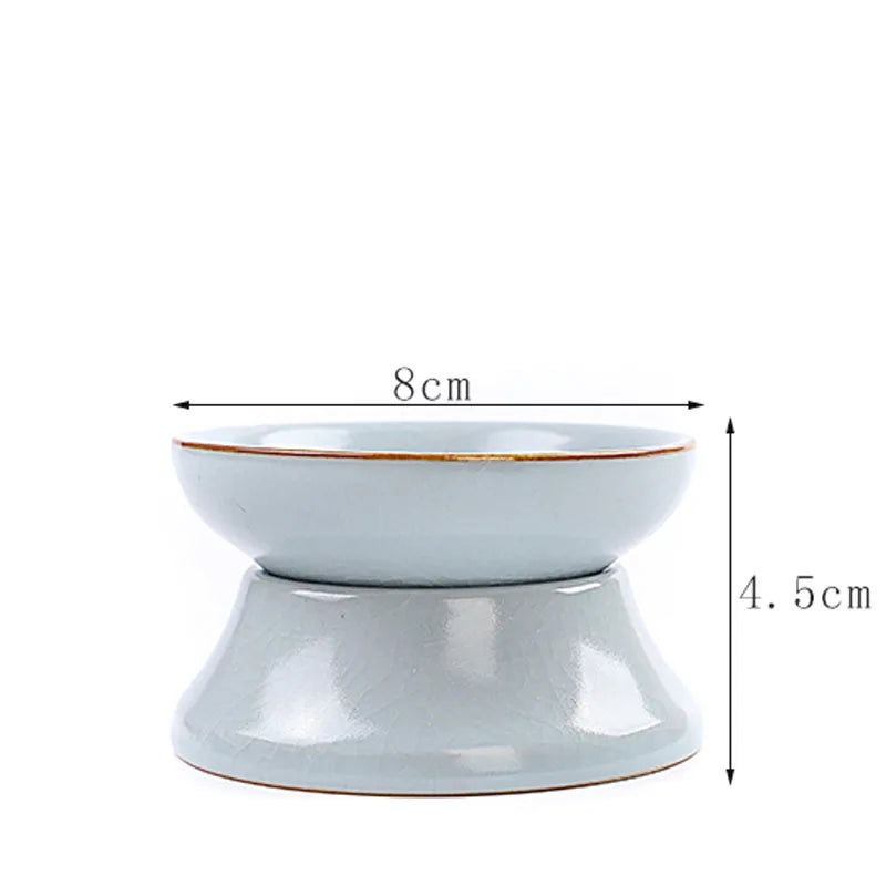 Chinese Ceramic Tea Leak Filter with Base, White Porcelain, Celadon Tea Divider, Infuser Strainer, Teaware Accessories