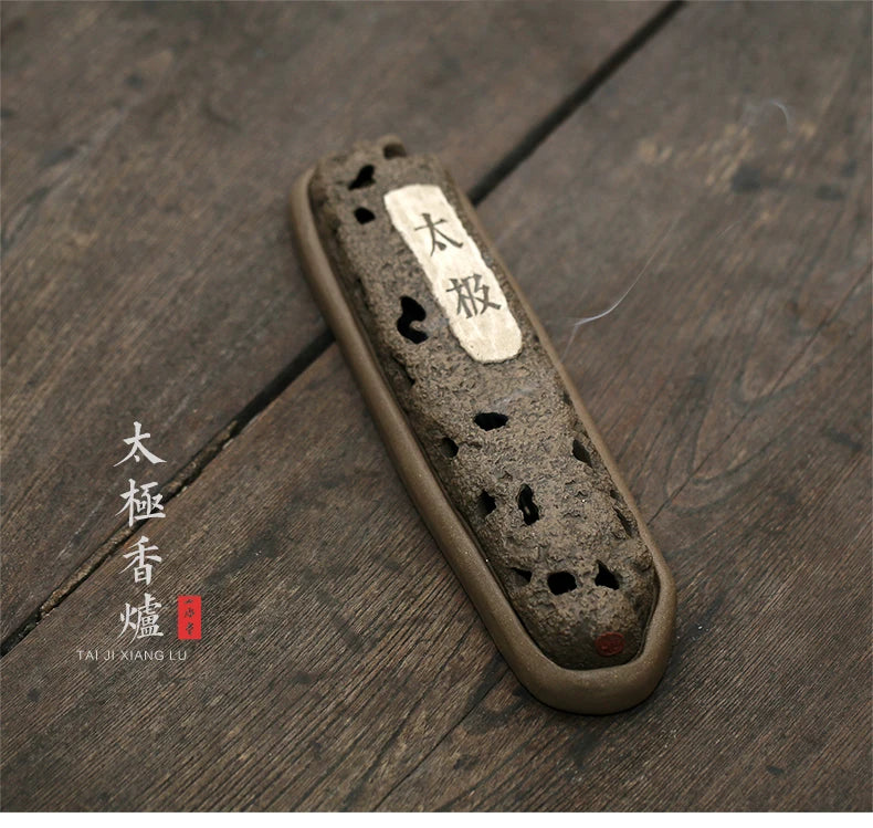 Yixing purple sand censer tai chi sandalwood fragrance small present tea place sweet home