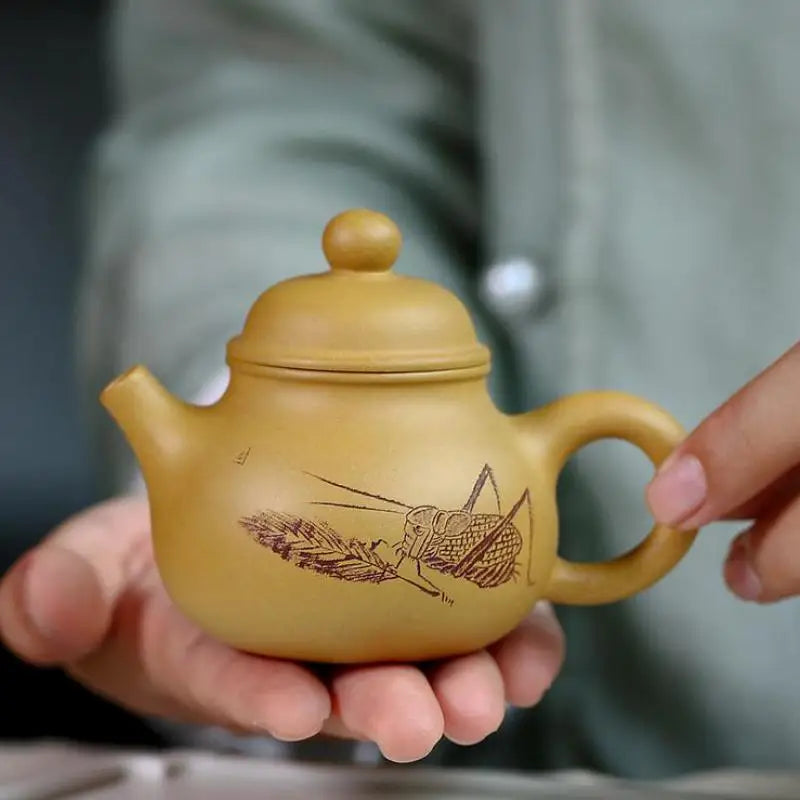 Handmade Kung-Fu Teaware, Purple Clay-contained, Tianhu Zisha Teapot, Handmade Pot, Purple Clay Drinkware for Puer Green