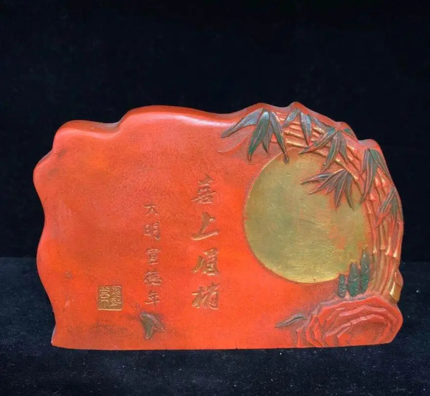 China ink lump magpies plum Bossom crafts statue