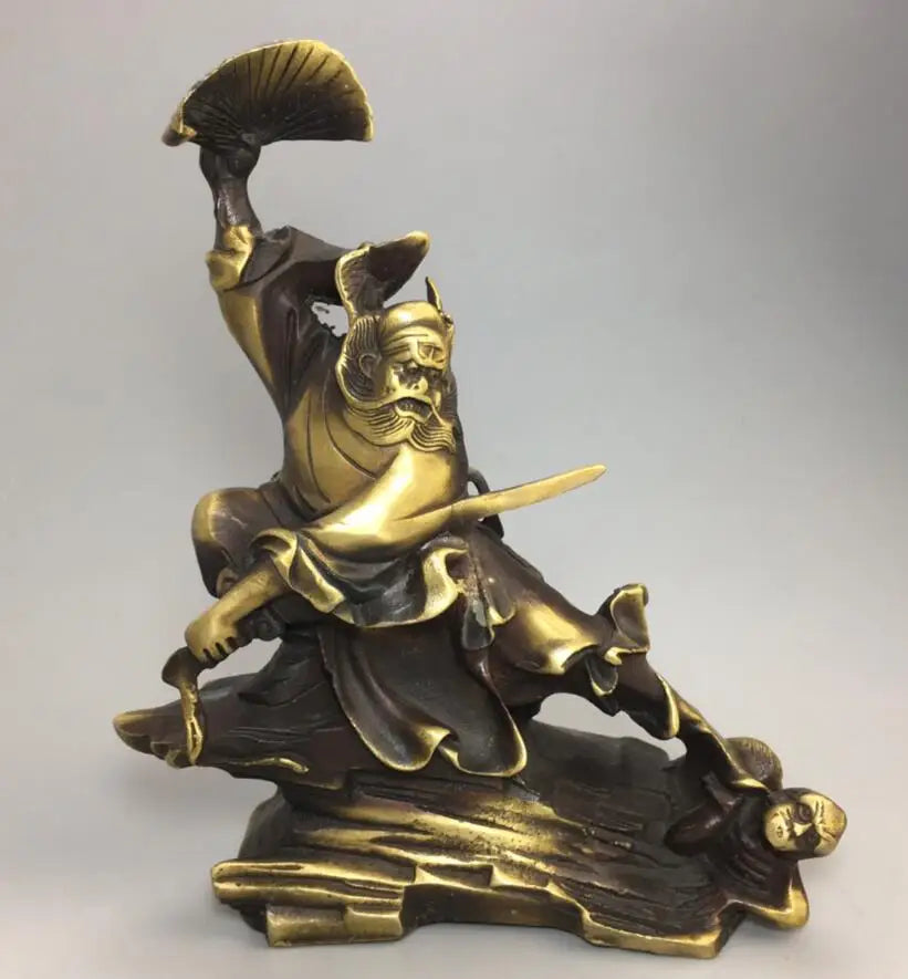 China brass archaize Zhong Kui crafts statue