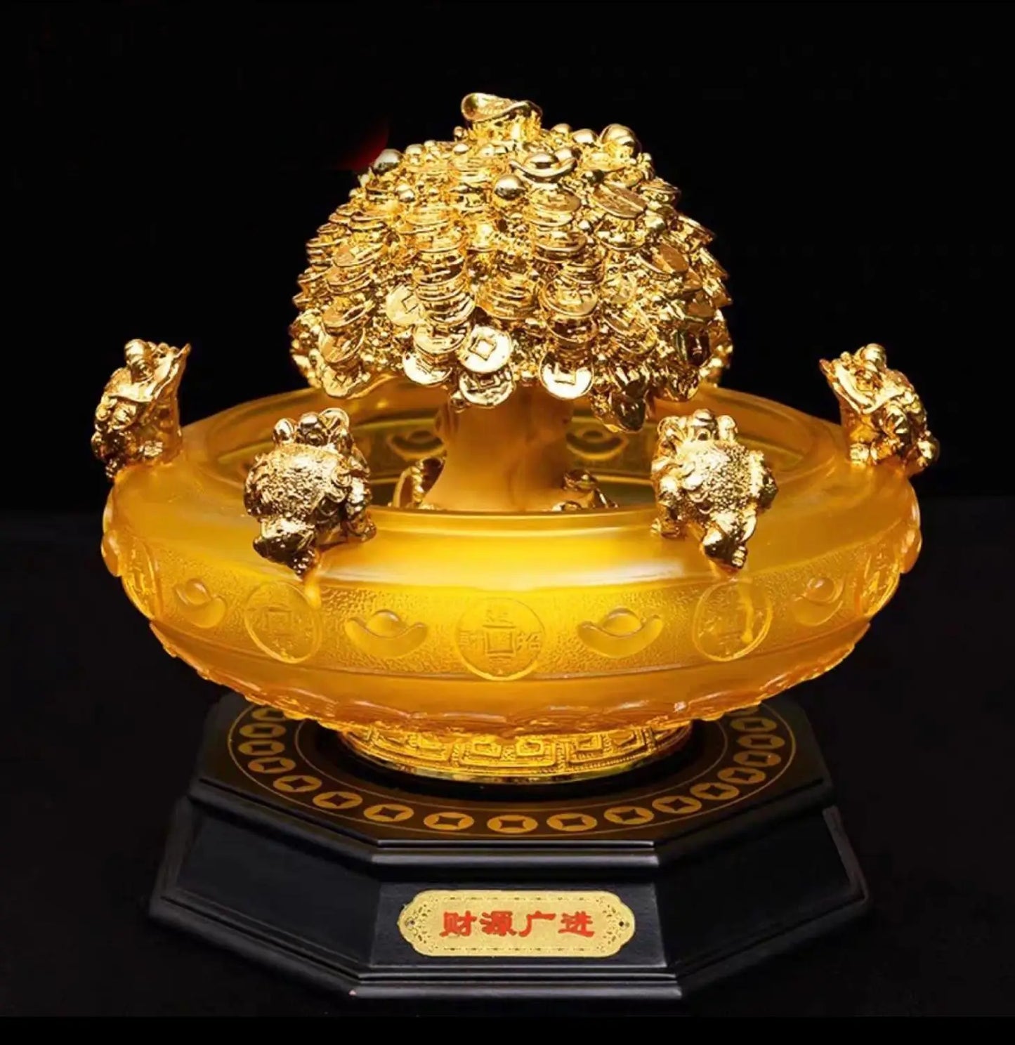 HOME Deco Store shop company office Recruit money GOOD luck ZHAO CAI JIN CHAN Fortune Money tree FENG SHUI talisman gold statue