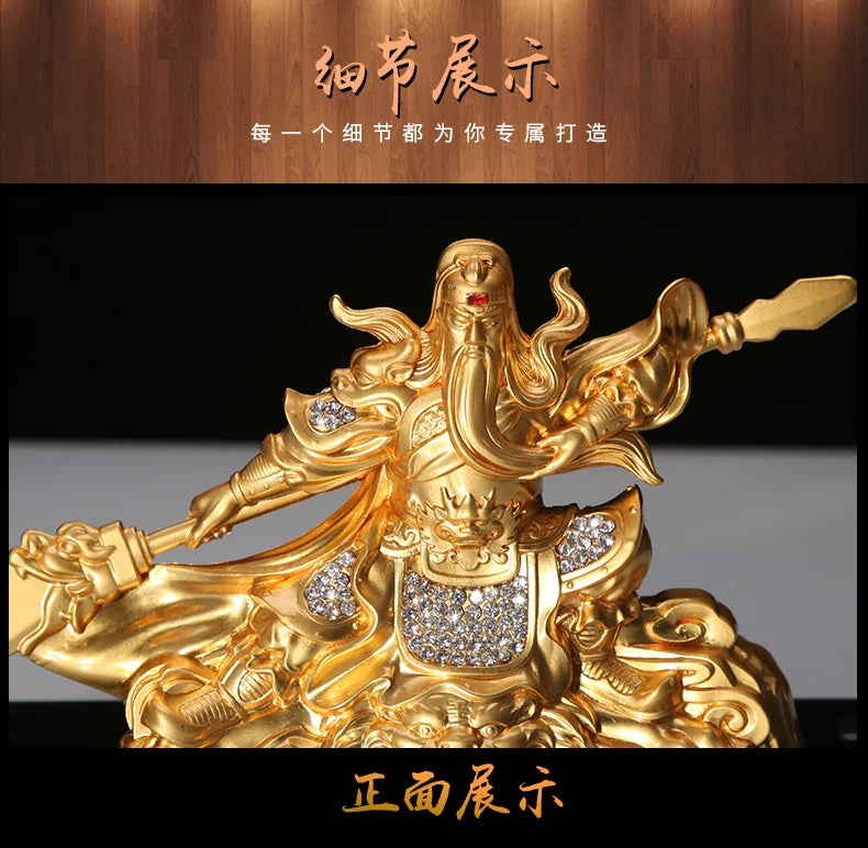 HOME OFFICE Company SHOP CAR Efficacious Money Drawing thriving business Diamonds GUAN GONG God of Wealth FENG SHUI BRASS statue